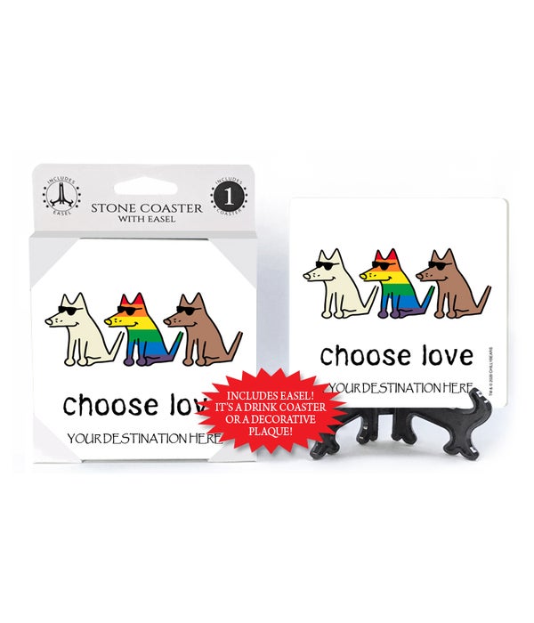 Choose Love-1 pack stone coaster