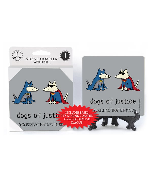 Dogs of Justice-1 pack stone coaster