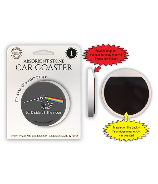 bark side of the moon 1 Pack Car Coaster