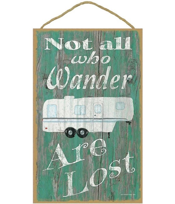 Not all who wander - fifth wheel (green