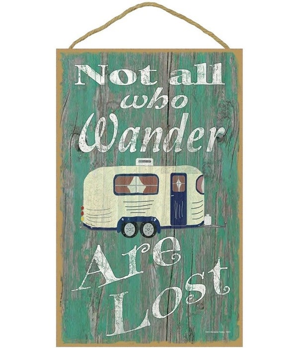 Not all who wander - camper (green bkgd)