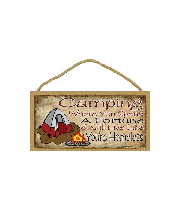 Camping where you spend a fortune & stil