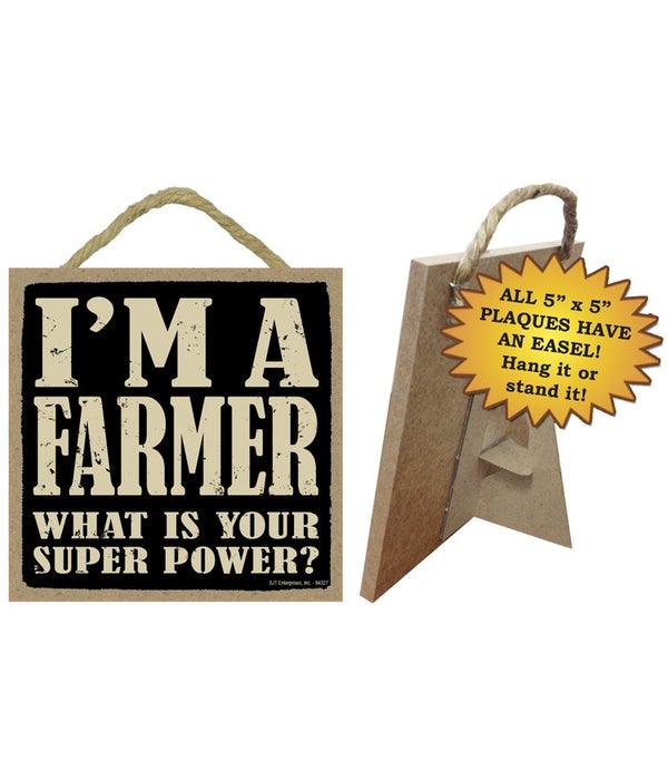 Farmer 5x5 Plaque