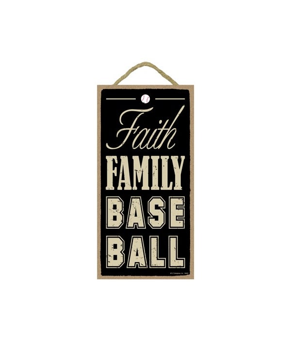 Faith Family Baseball 5x10