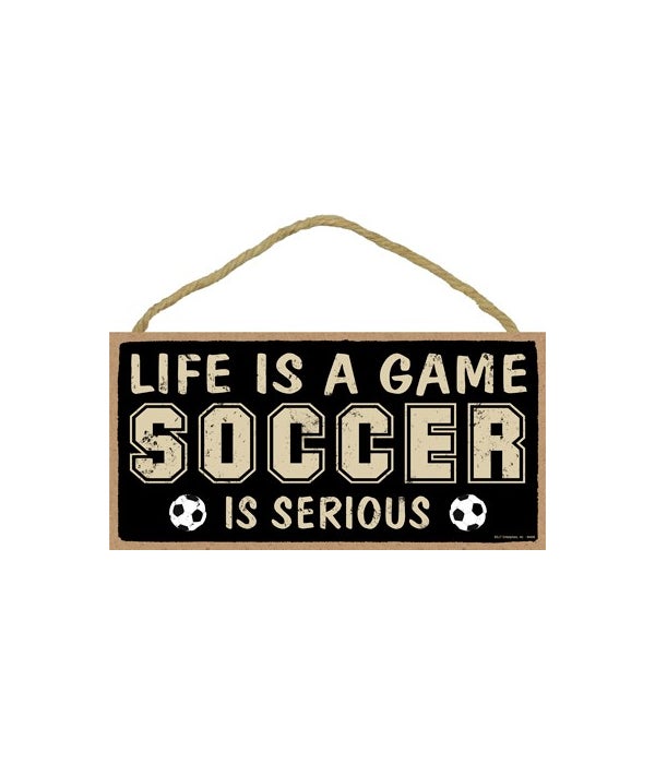 Life is a game, (soccer) is serious 5x10