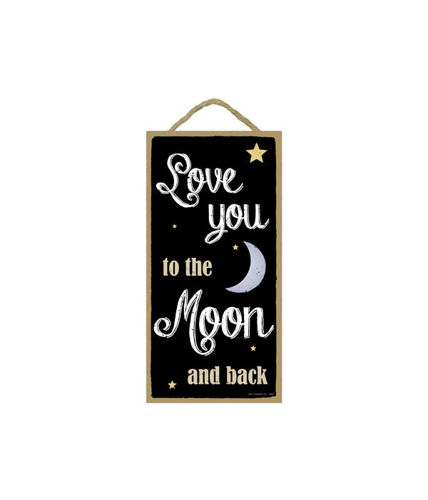 Love you to the moon and back (stars and moon graphics)