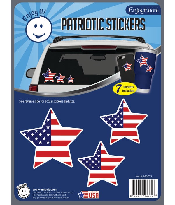 Stars U.S.A. Flag Stickers