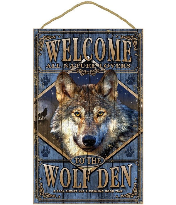 Wolf Den Welcome 10x16 sign