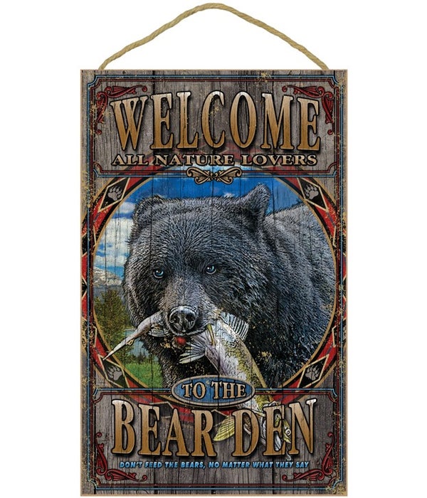 Bear Den welcome 10x16 sign