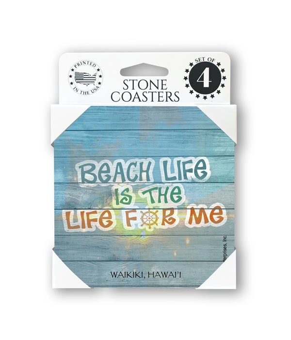 Beach life is the life for me-4 pack stone coasters