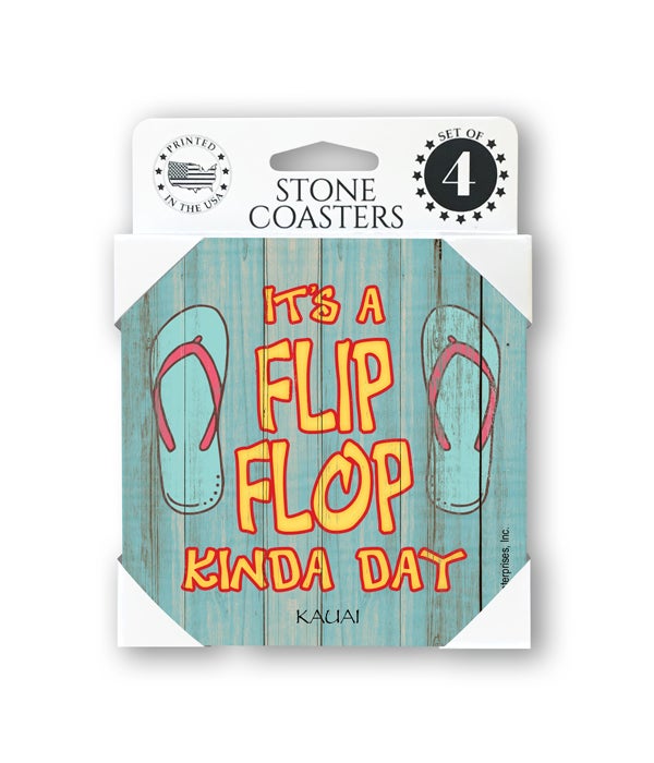 It's a flip-flop kinda day-4 pack stone coasters