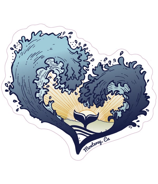 Aqua love whale 3T Sticker