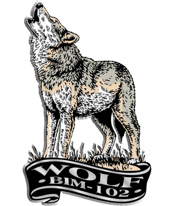 Banner wolf imprint magnet
