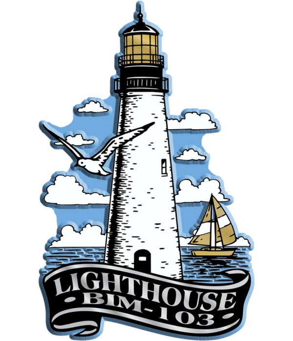 Banner Lighthouse imprint magnet