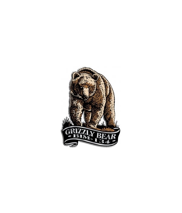 Banner Grizzly Bear imprint magnet