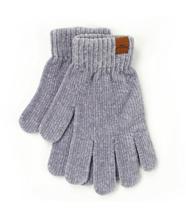 Gray Beyond Soft Chenille Gloves 6PC