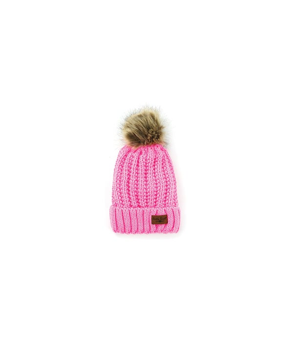 Pink Bitties-Kid's Pom Hat 4PC