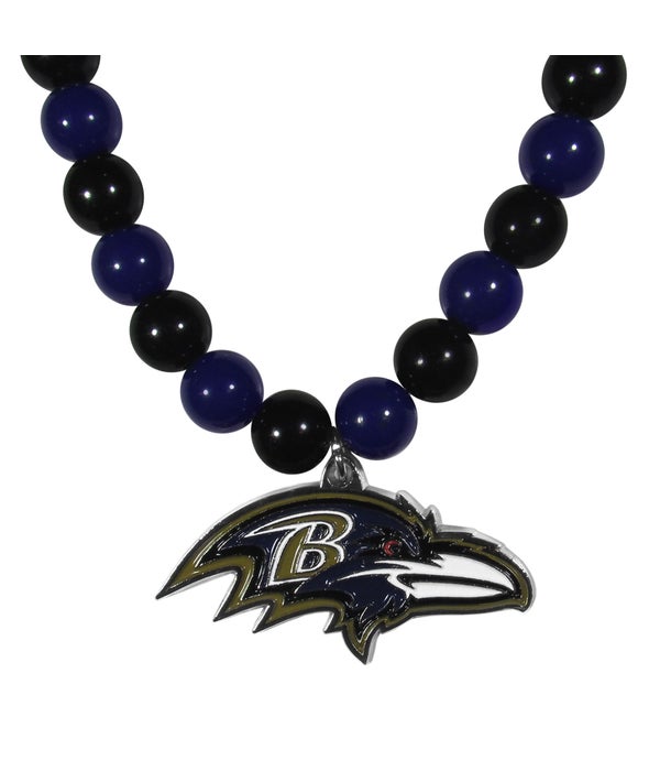 BALTIMORE RAVENS BEADED NECKLACE