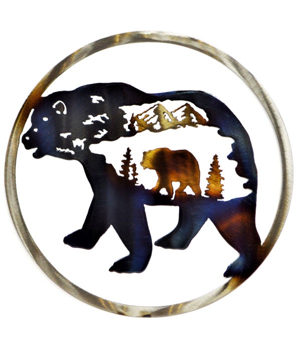 BEAR INSIDE BEAR 9-IN Round Art