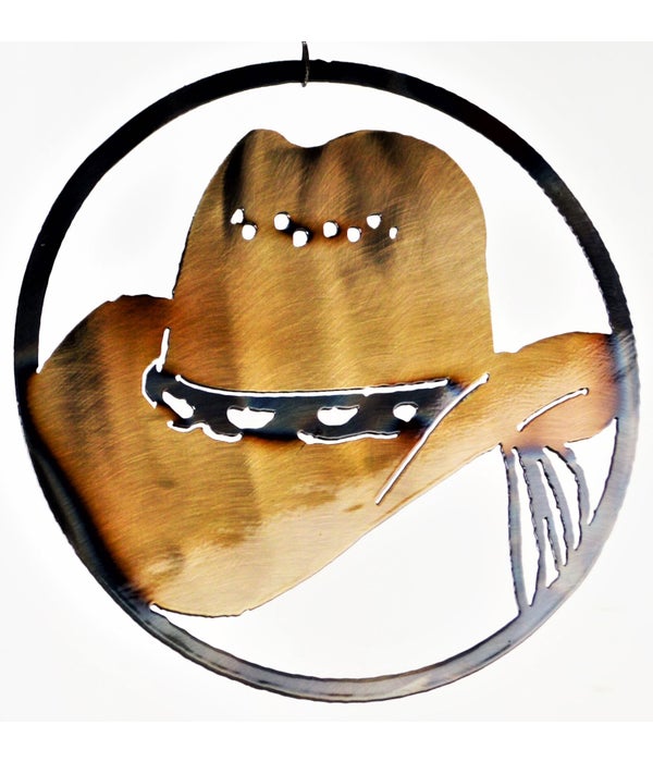COWBOY HAT 9-IN Round Art
