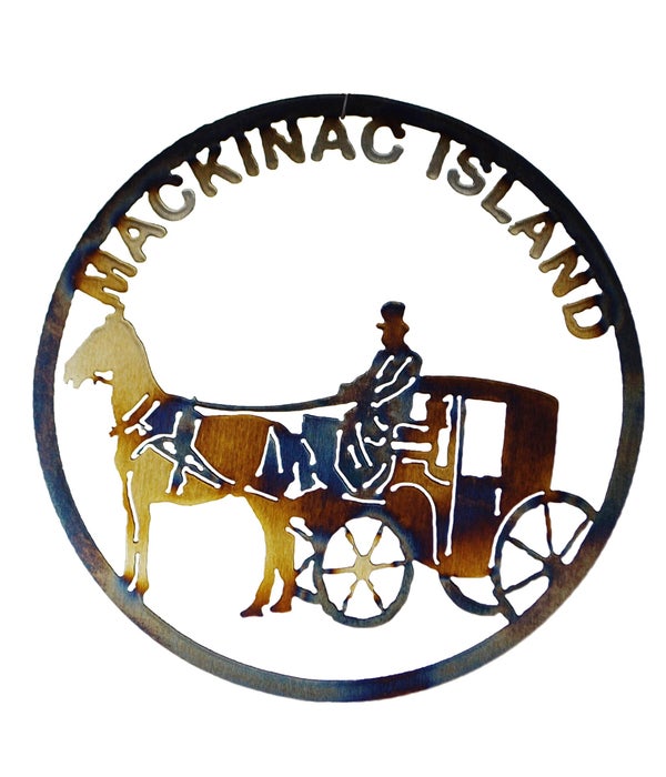 Horse & Buggy Mackinac Island 12IN Round Art