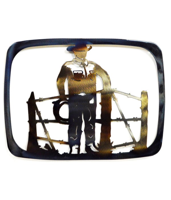 COWBOY AT FENCE 12x9-IN Casserole Dish Holder
