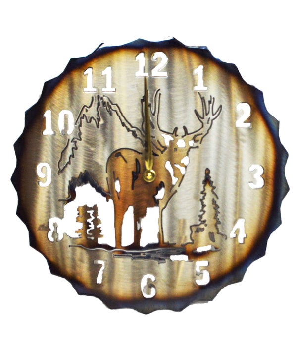 Deer with  Rocks Clock