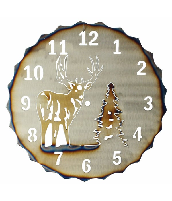 Mule Deer 12.5" Clock