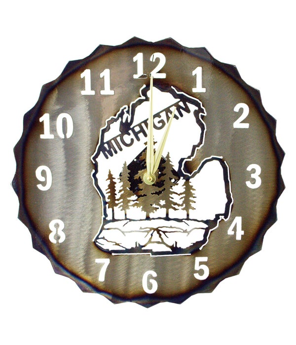 Michigan map Clock