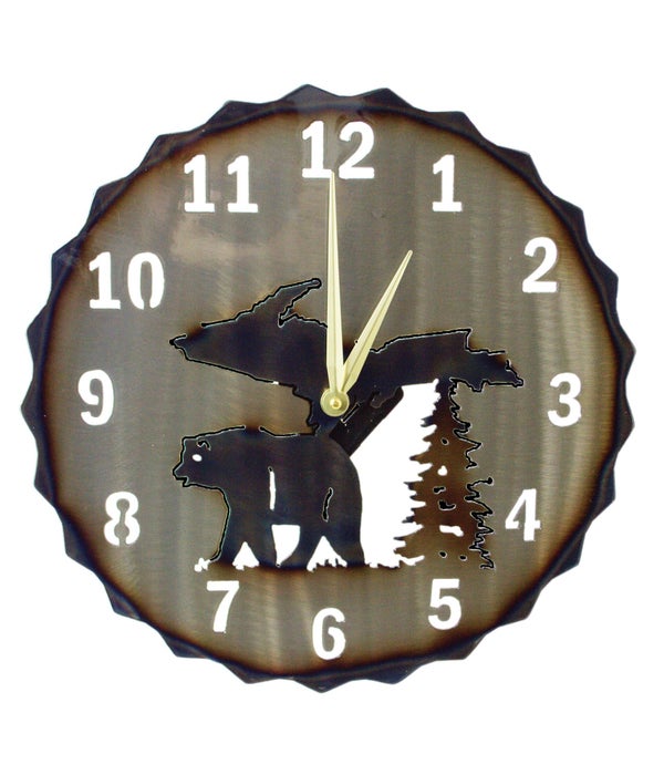 The Upper Peninsula with Bear Clock