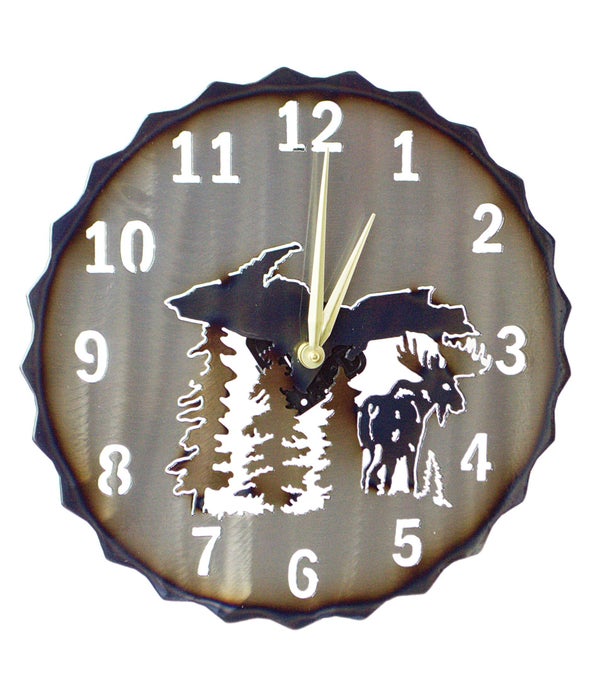 The Upper Peninsula with Moose Clock