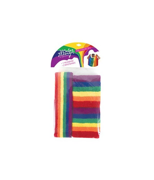 Color Theory Rainbow Sweatband Set