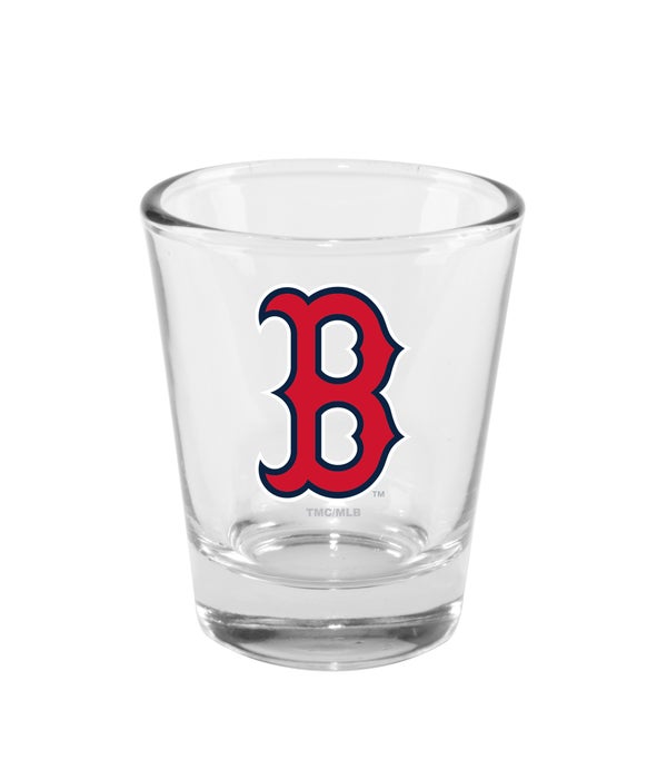 CLEAR SHOT GLASS - BOS RED SOX