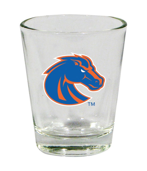 BOISE STATE BRONCOS CLEAR SHOT GLASS