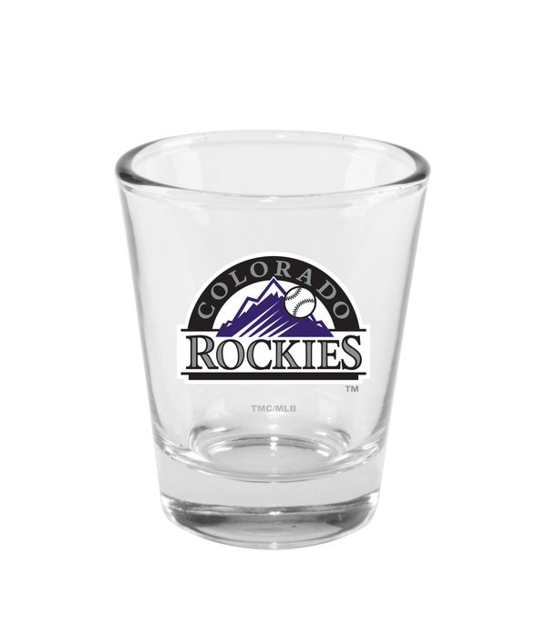 COLORADO ROCKIES CLEAR SHOT GLASS