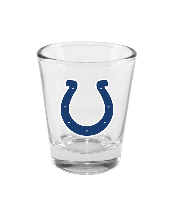 CLEAR SHOT GLASS - IND COLTS