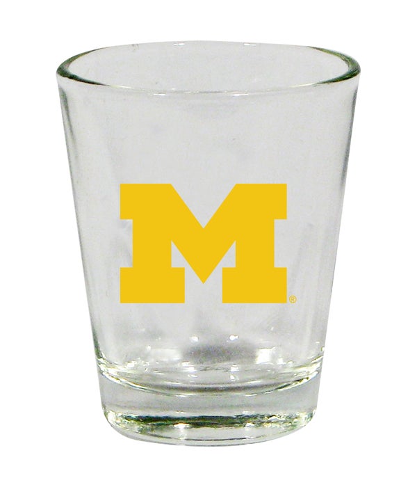 MICHIGAN WOLVERINES CLEAR SHOT GLASS