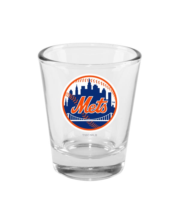 CLEAR SHOT GLASS - NY METS