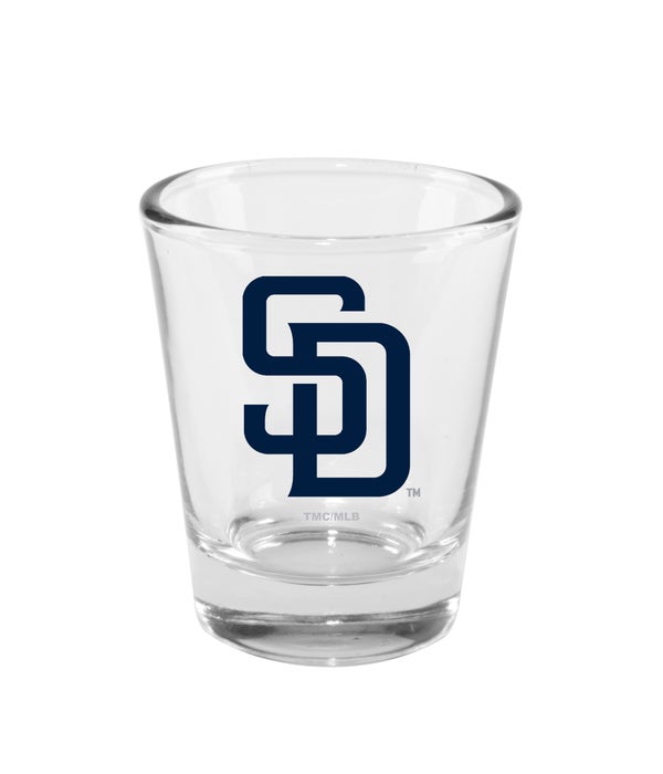 SAN DIEGO PADRES CLEAR SHOT GLASS