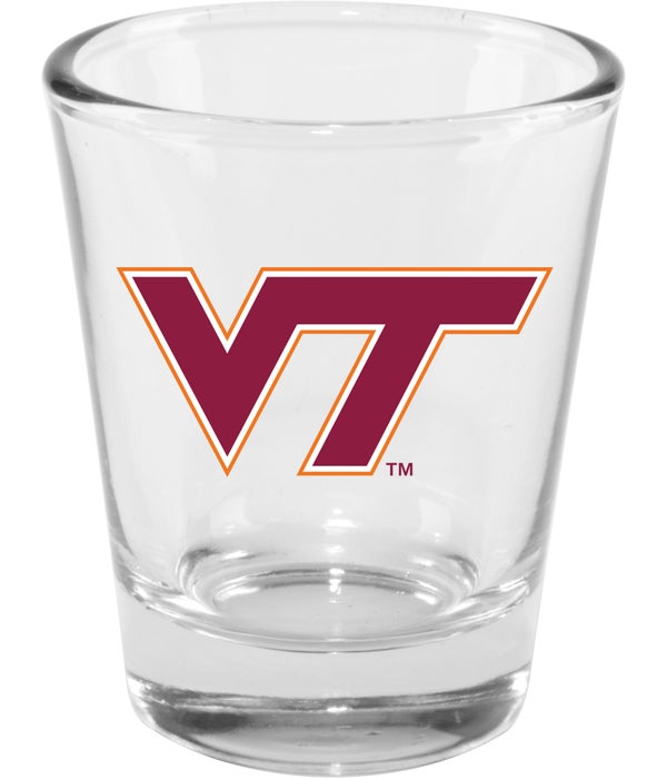 VIRGINIA TECH HOKIES CLEAR SHOT GLASS