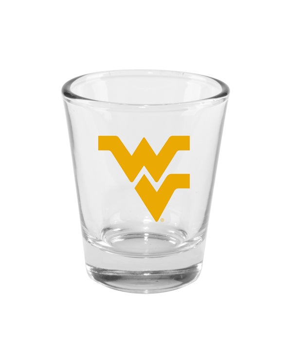 WEST VIRGINIA MOUNTAINEERS CLEAR SHOT GLASS