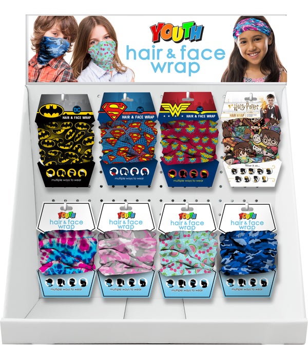 Youth Hair & Face Wrap Counter Display