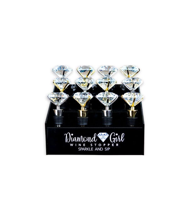 Diamond Girl Wine Stopper 12PC