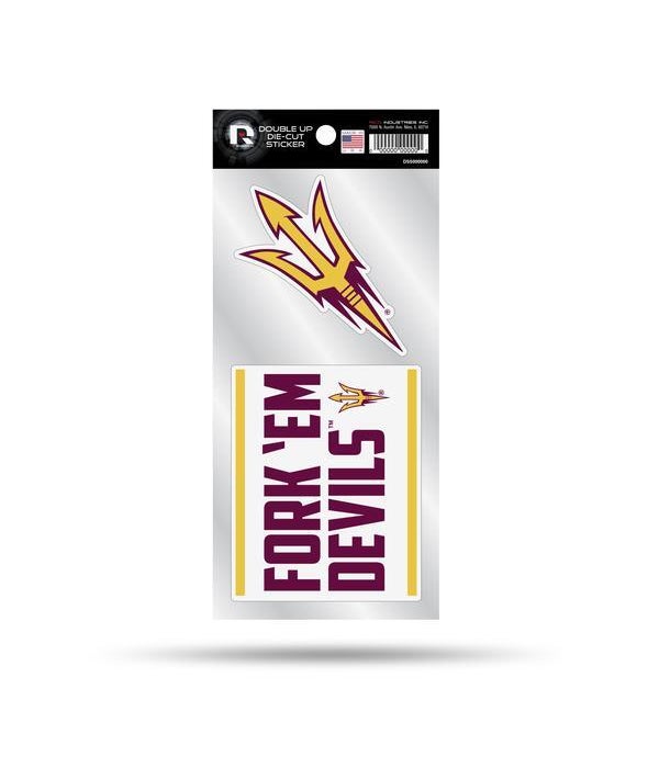 ARIZONA STATE SUN DEVILS DOUBLE UP DECAL
