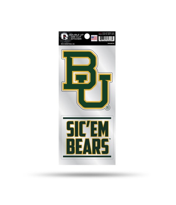 BAYLOR BEARS DOUBLE UP DECAL