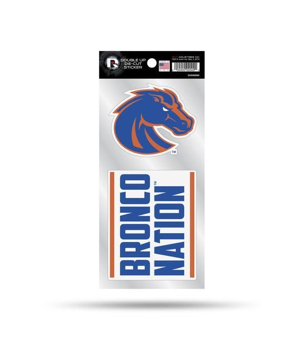 BOISE STATE BRONCOS DOUBLE UP DECAL