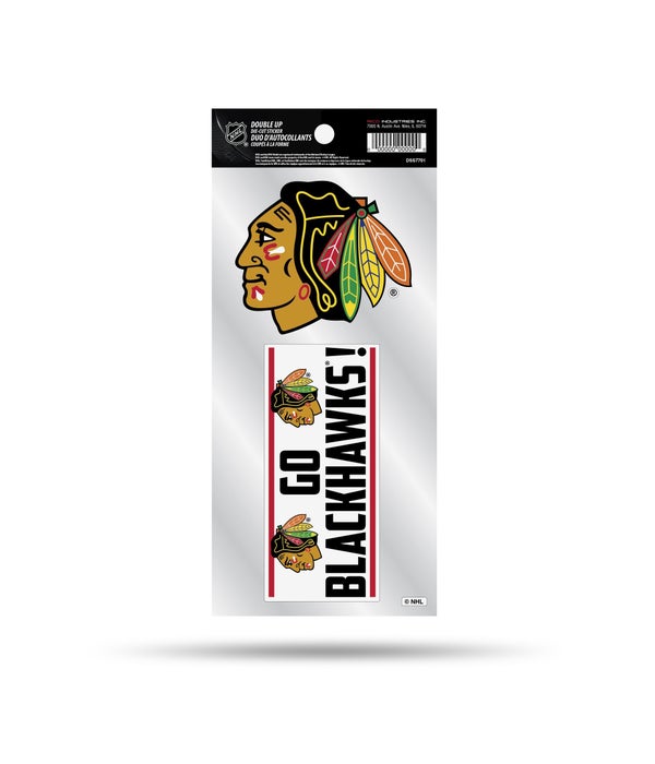CHICAGO BLACKHAWKS DOUBLE UP DECAL