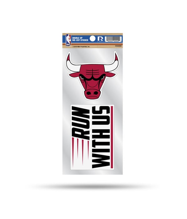 CHICAGO BULLS  DOUBLE UP DECAL