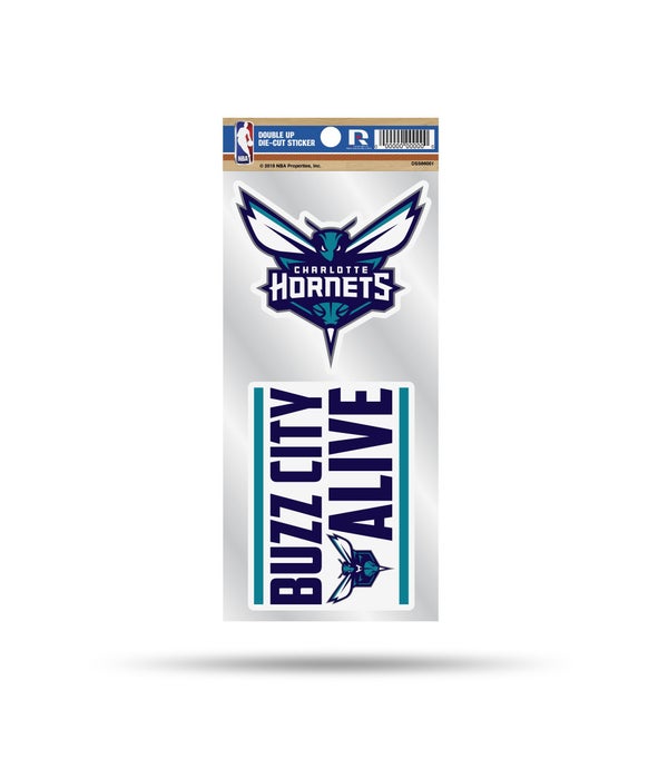 CHARLOTTE HORNETS DOUBLE UP DECAL