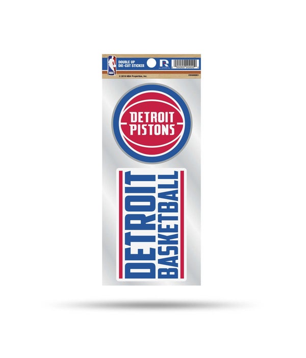DETROIT PISTONS DOUBLE UP DECAL